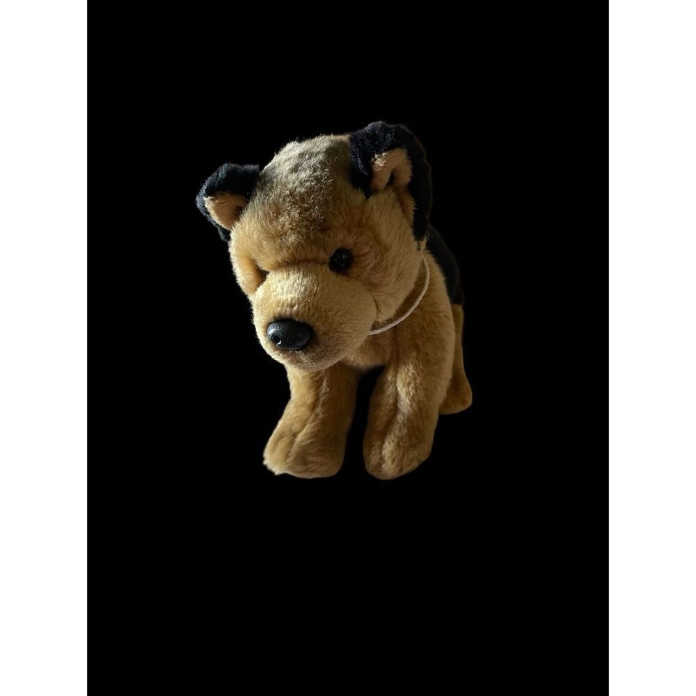 Demdaco Brown Black German Shepherd Plush Puppy Dog Stuffed Animal 14"